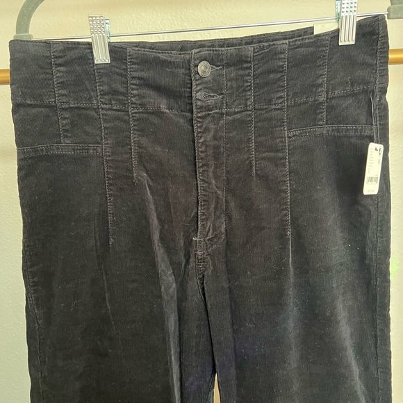 Free People Jayde Cord High Rise Flare Black Corduroy Pants - Picture 11 of 16
